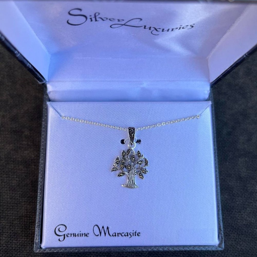 Marcasite tree necklace